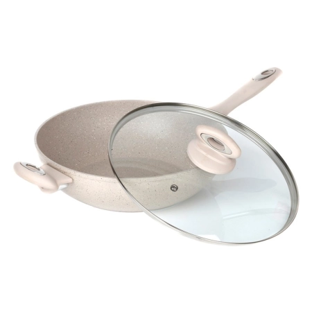 Marmurowy WOK o średnicy 28 cm