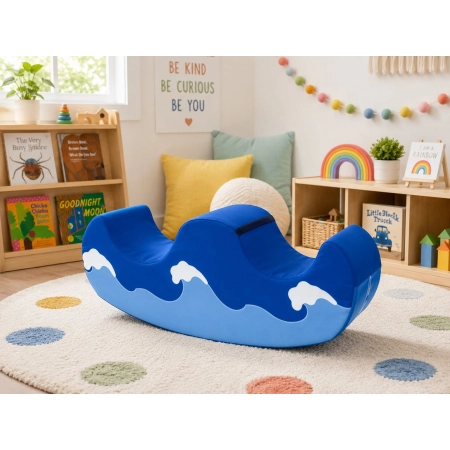 Dwuosobowy bujak piankowy Fala 116x50x30 cm do zabawy dzieci