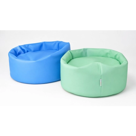 Pufy sakwy z łuską gryki baby blue i miętowa do pokoju dziecka