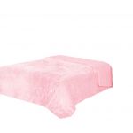 Koc na łóżko w kolorze pudrowego różu