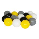 Piłeczki czarne, szare, białe, żółte 7cm 100szt