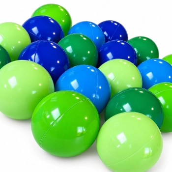 Piłeczki 6 cm zielone, seledynowe, limonkowe, niebieskie i błękitne – 100 sztuk Piłeczki 6 cm zielone, seledynowe, limonkowe, niebieskie i błękitne – 100 sztuk