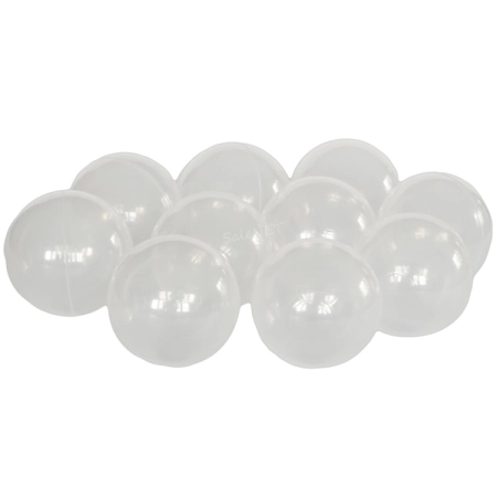 Piłeczki plastikowe, bezbarwne 100szt 7cm