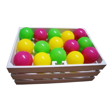 Piłeczki o średnicy 6cm, 100szt - żółty, różowy, limonka