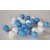 Piłeczki białe+baby blue, zestaw 100szt 7cm