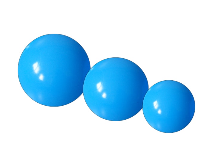 Zestaw edukacyjny dla dzieci - rozmiar piłeczek 6,7,8cm (kolor błękitny