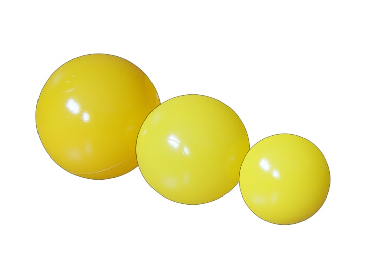 Zestaw edukacyjny - piłeczki w 3 rozmiarach (6,7,8cm) kolor żółty