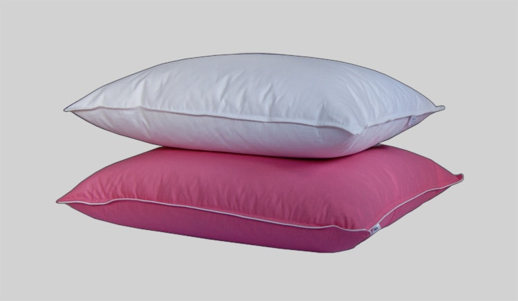 poduszka z półpuchu C w kolorze białym oaz różowym