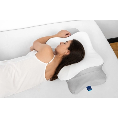 Sleep Buddy poduszka do CPAP z wycięciami na maskę – widok z góry