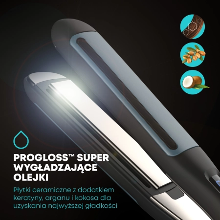 Prostownica do włosów z dużymi płytkami i jonizacją reVamp ST-1800