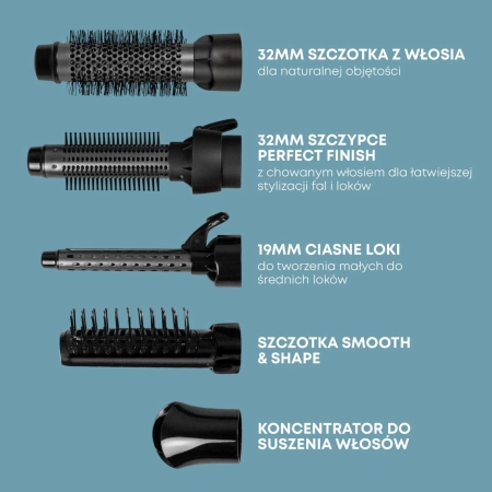 Lokówka reVamp z wymiennymi końcówkami WD-1500