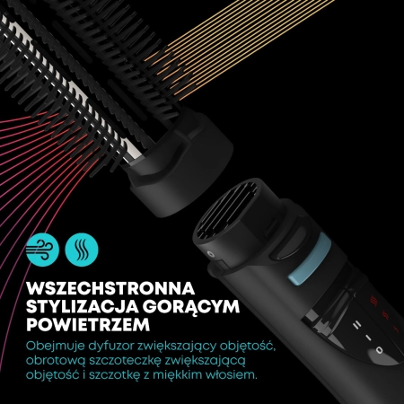 Suszarka jonowa reVamp z wymiennymi końcówkami DR-1250A