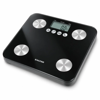 Czarna waga łazienkowa Salter 9106 180 kg z analizatorem składu ciała