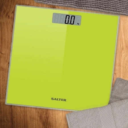 Zielona waga łazienkowa Salter 9037 GN3R 180 kg z wyświetlaczem LCD