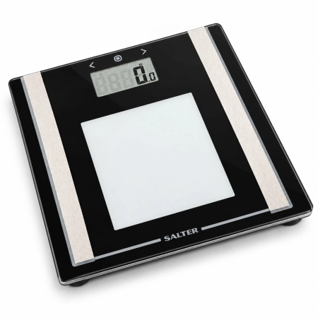 Salter 9112 BK3R – szklana platforma i wyświetlacz LCD w ujęciu pod kątem Salter 9112 BK3R – szklana platforma i wyświetlacz LCD w ujęciu pod kątem